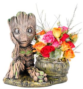 Baby Groot Serisi Mix Mini Gül Tasarım